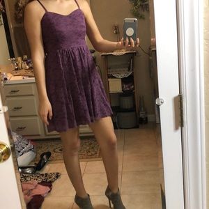 Purple lace dress